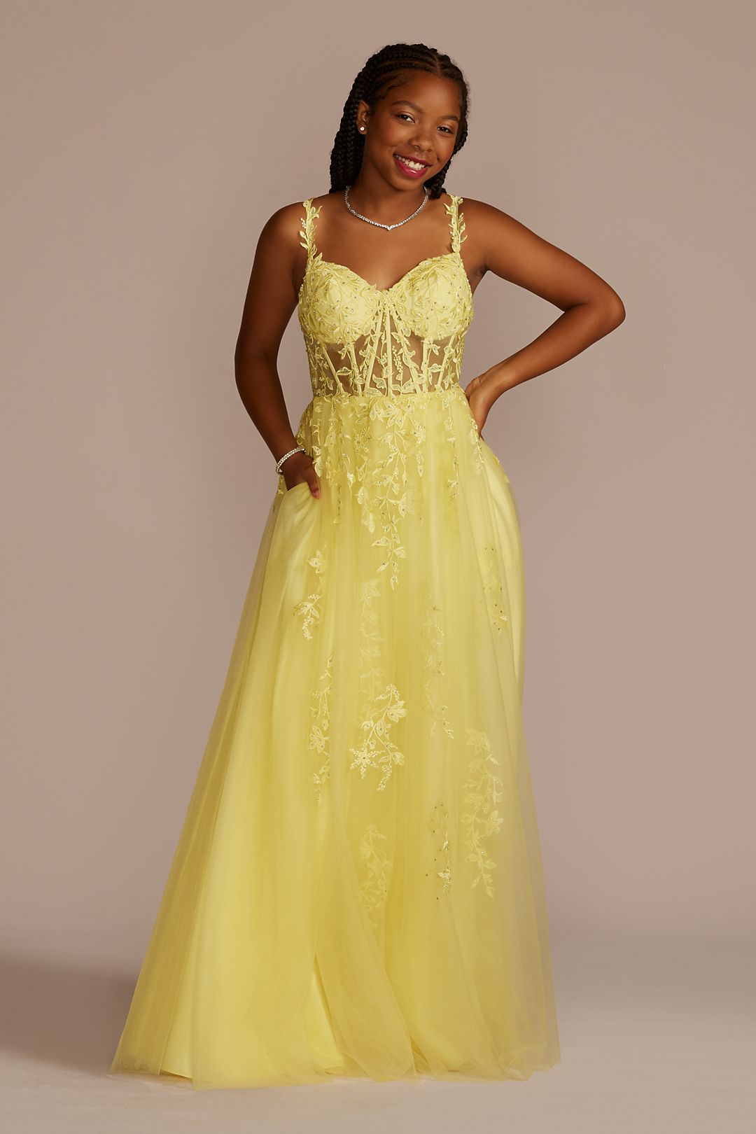 Canary yellow ball hot sale gowns